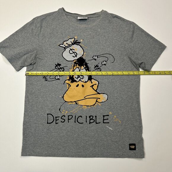 Daffy Duck Shirt Adult Large Gray Looney Tunes Despicible Money Bags Tee Men - Picture 9 of 12